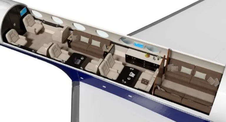 2010 Gulfstream G550 cabin