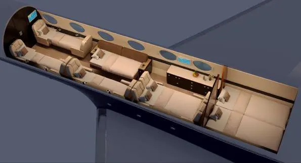 2010 Gulfstream G550 cabin