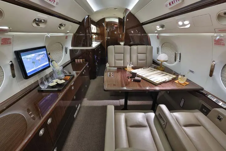 2018 Gulfstream G550 cabin